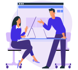 Illustration representing employers using the Centrajob portal
